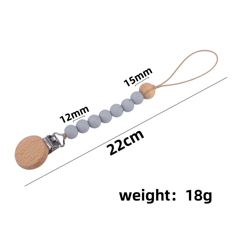 Amazon nuevo bebé suministros lunares cuentas de silicona chupete cadena bebé molar mordida pegamento anti-caída cadena