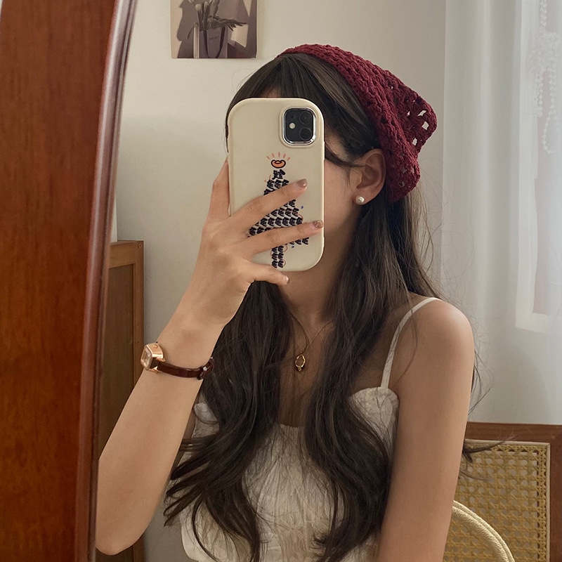 Dulce ins toallas triangulares francesas vino retro rojo cóncavo forma de toallas triangulares japonesas hechas a mano toallas de gancho