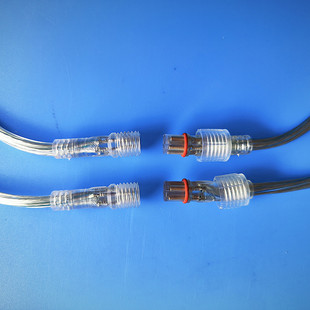 M8 Waterproof Plug 4-Core Power Cord Outdoor Male and Female Plug Transparent Sheathed Wire Led Wire