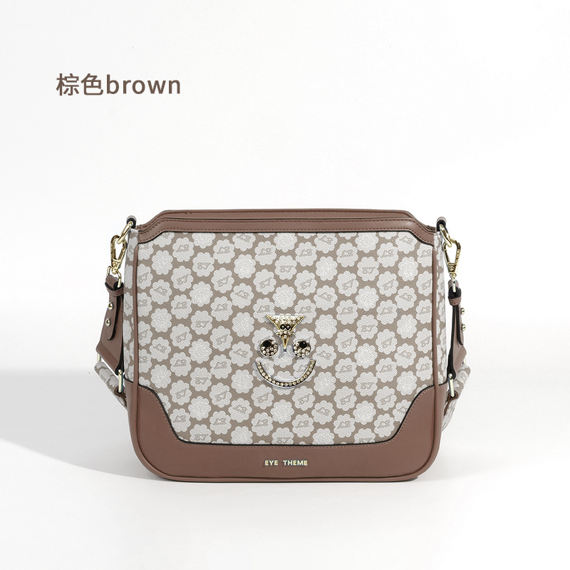 EYETHEME impresión de gran volumen de contraste de color zipper PU bolso de hombro ajustable correa bolso de mochila 2572 #