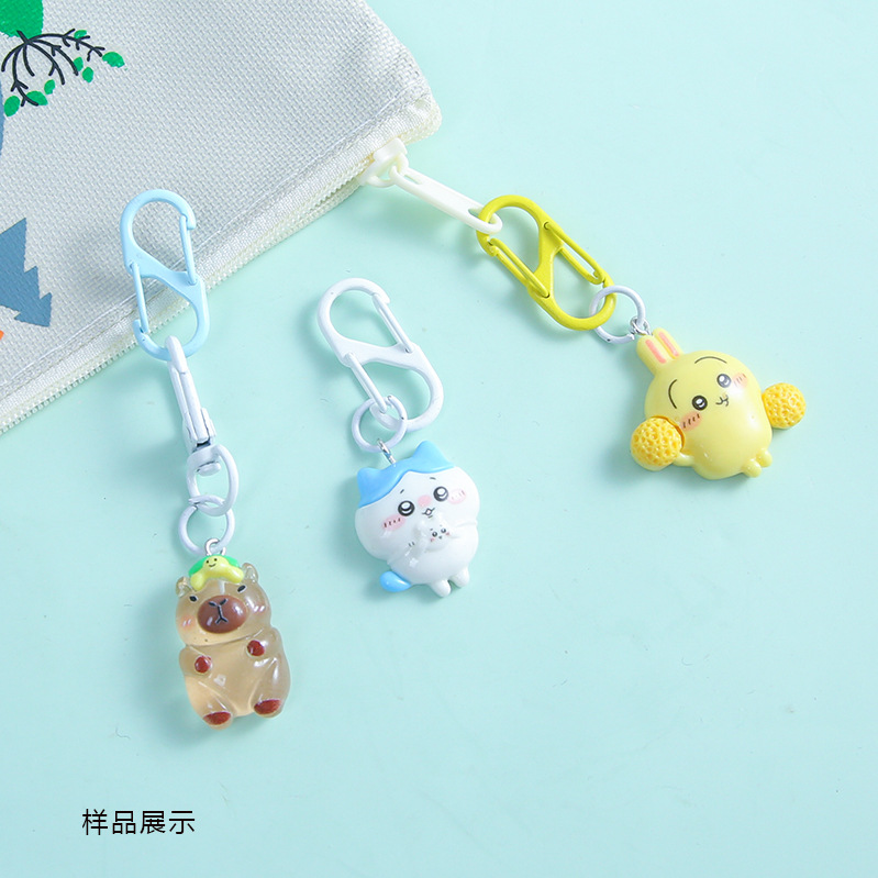 キャンディーカラー合金ダブルオープン S 字型ドアバックルスプリングバックル diy キーホルダーアクセサリーペンダント接続リング材料卸売