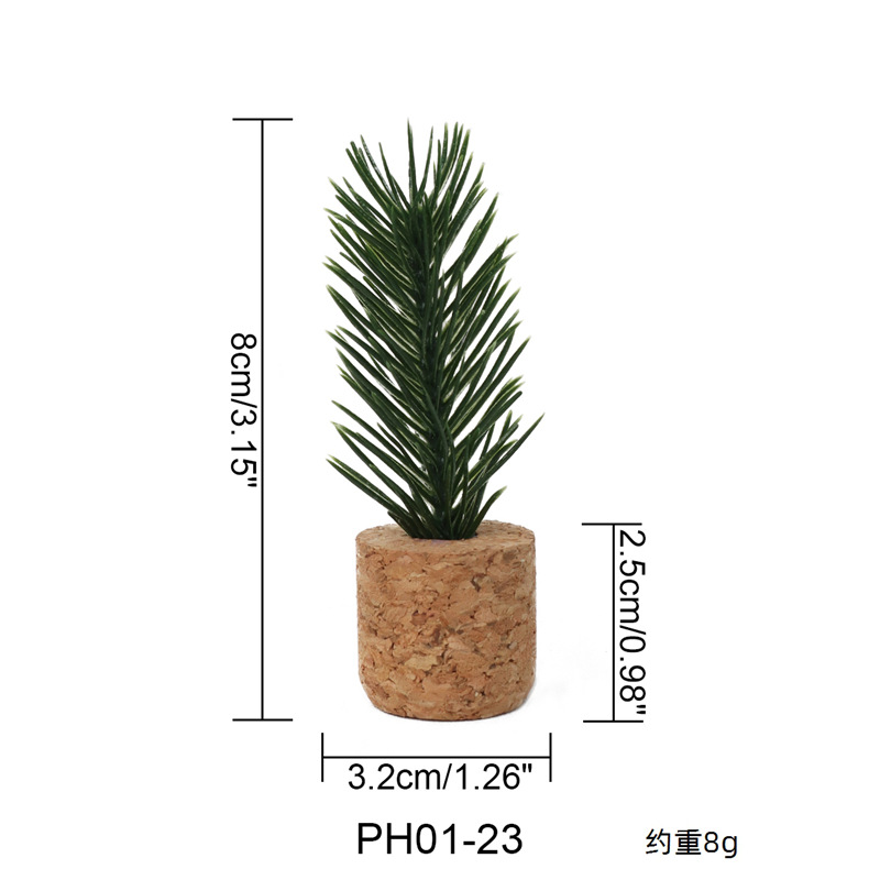 Simulación de suministro transfronterizo suculenta flor artificial en maceta Corcho decoración del coche simulación planta tapón de vino refrigerador pegatinas al por mayor