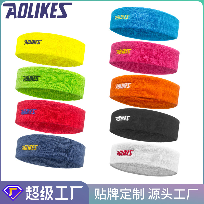 Fabricante spot deportes al aire libre transpirable transpirable transpirable cinturón para la cabeza de la toalla hombres y mujeres puro algodón protector deportivo spot al por mayor