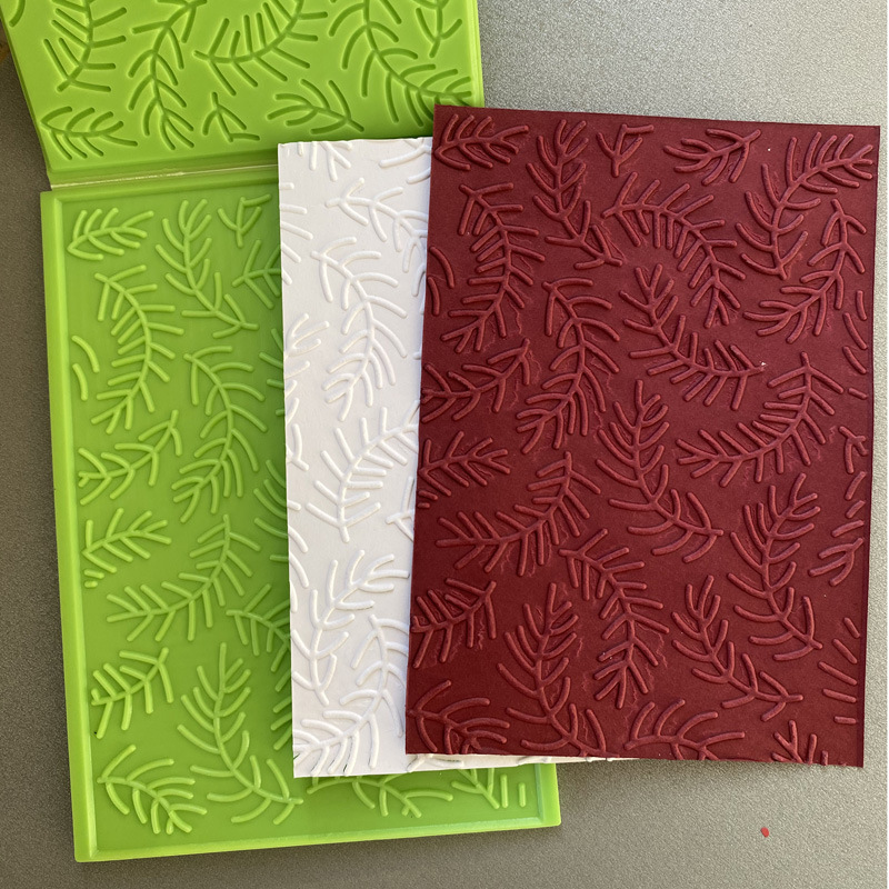 3D textura clip de plástico cóncavo-convexo molde de gofrado cóncavo-convexo Plantilla de gofrado placa DIY grabado clip de impresión material de diario