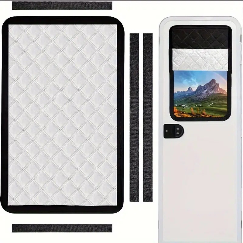 Outdoor Camping Rv Blackout Privacy Curtain Foldable Sunshade Travel Side Sunshade Self-Adhesive Window