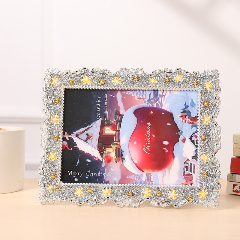 2043-Little Flower Photo Frame Table High-End Rectangular DIY Creative Design Children's Couple Family Portrait Photo Stand