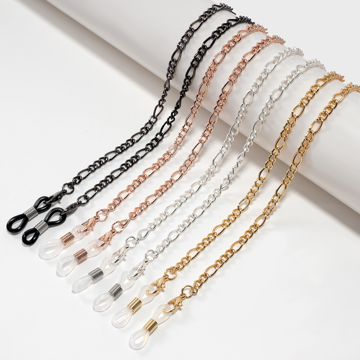 European and American Style Mask Chain, Oval Glasses Chain, Irregular Glasses Chain, Metal Chain, in Stock, Artistic Retro Necklace