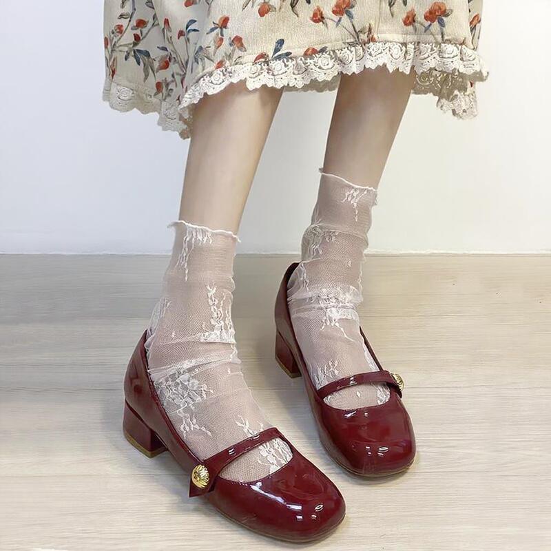 Mesh Lace Socks Short Mid-Calf Socks Jk Flower Embroidered Cut Out Ice Socks Transparent Mary Jane Pile Socks Mesh Lace Socks Short Mid-Calf Socks Jk Flower Embroidered Cut Out Ice Socks Transparent Mary Jane Pile Socks
