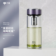 万象单层玻璃杯便携家用茶杯办公室男女士泡茶杯  U275  270ML