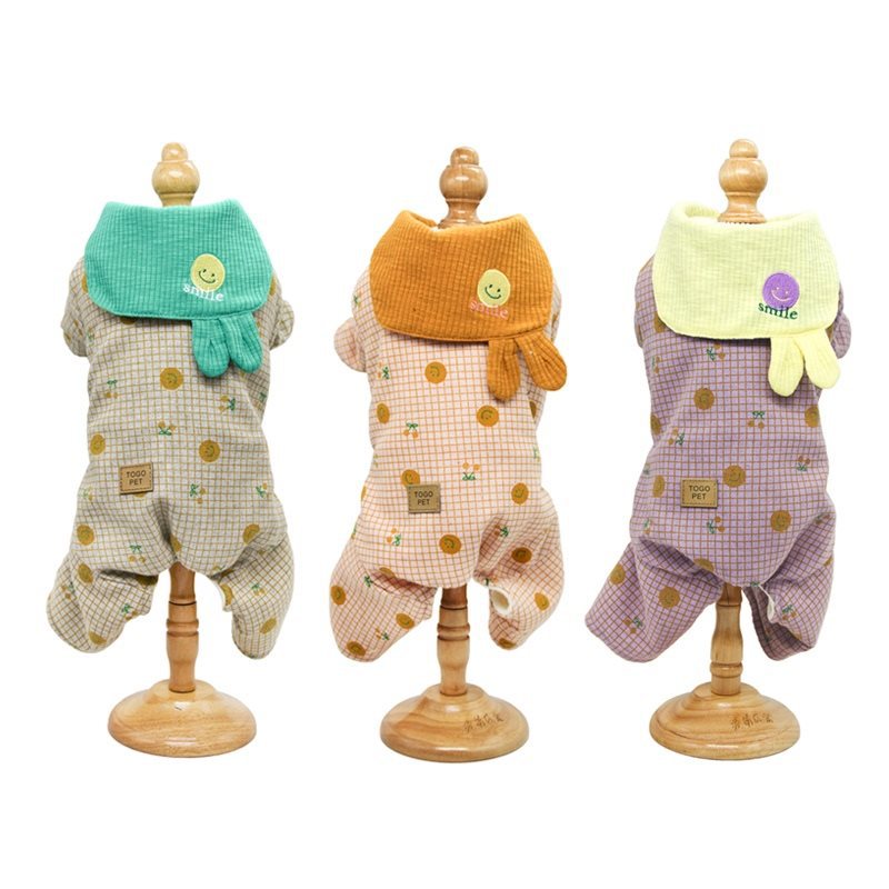 (2개) 강아지 강아지 옷 테디 BICHON 잠옷 면화 옷 작은 개 애완 동물을위한 새로운 4 다리 겨울 가을, 겨울 옷