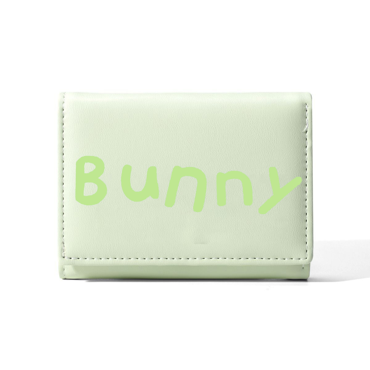 Ins cartera encantadora impresión de cuero pu botón bolso de bolso corto Bunny bolso de tarjetas de moda bolso de cambio