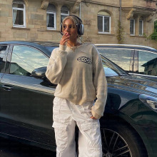 欧美亚马逊星星提花针织衫套头衫宽松休闲原宿潮牌保暖毛衣外套