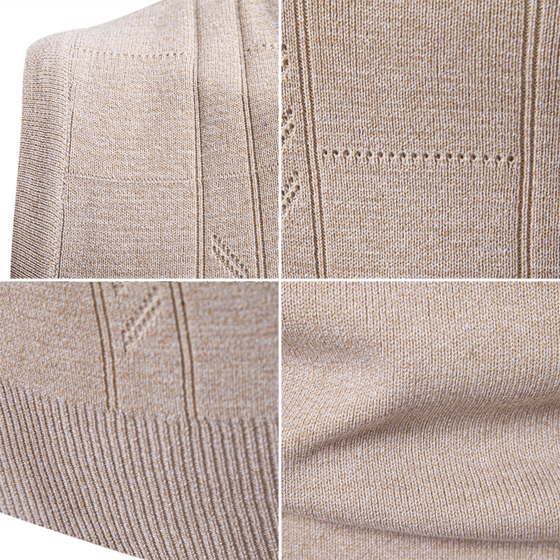 Men's Knit Vest – Slim Fit V-Neck Sweater Vest With Jacquard Pattern For Smart Casual Wear_voghion.com