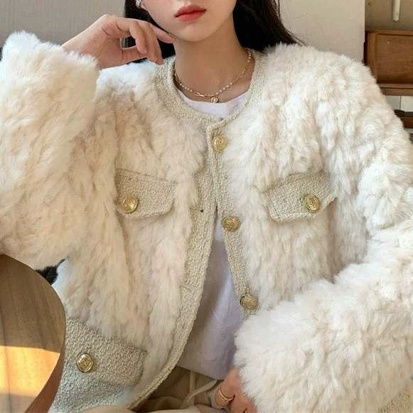 Бархатная куртка, в стиле Chanel, женская текстурная тёплая верхняя одежда, яркий сезонный образ