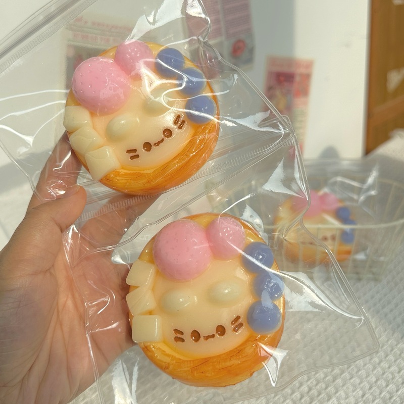 模擬食品玩具ブルーベリースフレープニッピング2色キャラメルプリンクリームケーキ高価値スローリバウンドおもちゃ|undefined