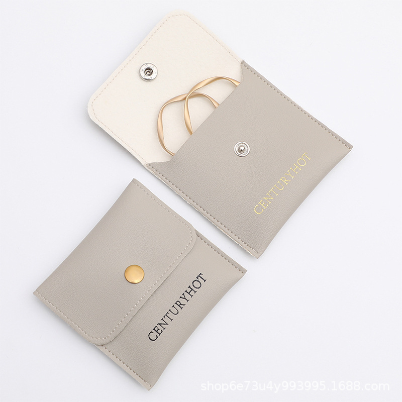 [Fábrica directa] marrón de alta gama de cuero de imitación pu joyería bolsa de la hebilla