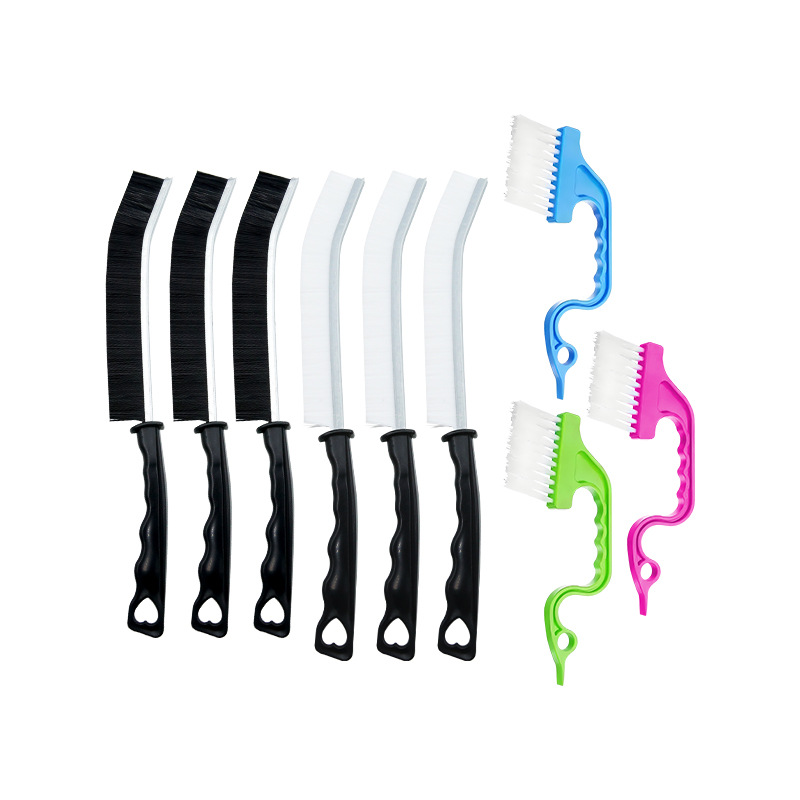 Juego de 9 piezas (cepillo de separación de pelo negro * 3 cepillo de separación de pelo blanco * 3 cepillo de tres colores)