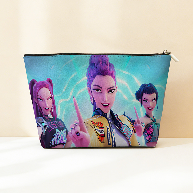 Explosión transfronteriza PU cuero caza de brujas bolsa de almacenamiento impermeable bolsa de maquillaje portátil bolsa de almacenamiento con cremallera bolsa pequeña