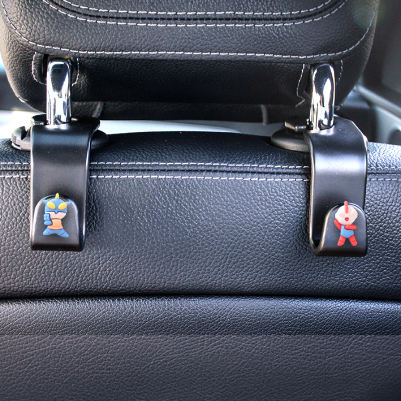 Asiento de coche ganchos traseros suministros interiores Little Devil girl asiento de coche coche coche lindo paraguas almacenamiento