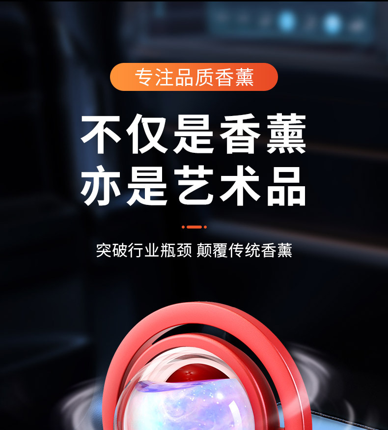2025 New Car Xinghai Car Interior Imported Breathable Film Light Aromatherapy Double Ring Encounter Light Rotation Scattered Fragrance and Odor Removal