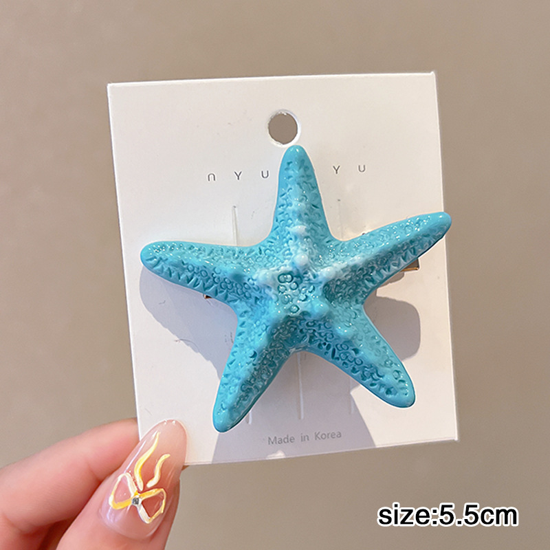 5 # 불가사리 머리핀 [레이크그린] 약 5.5cm