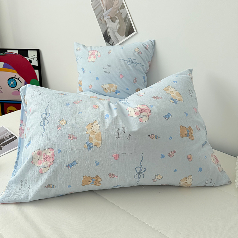単品/シンプルなカラフルな小さな水玉模様の雲のようなニット二重糸の交換用シングル枕カバー 48*74 コアなし|undefined