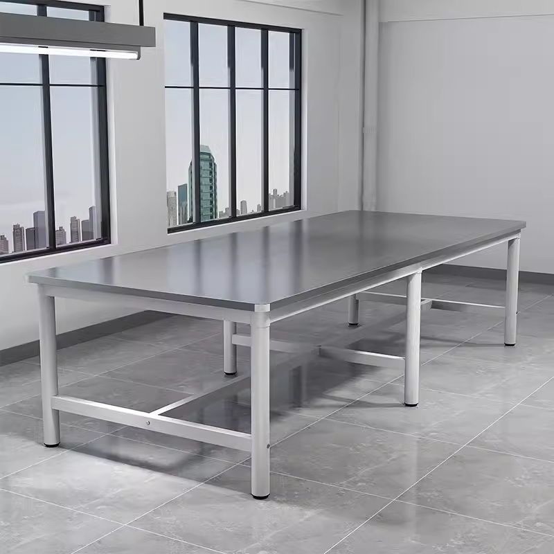 车间重型不锈钢工作台操作台桌子长方形工作台裁剪台打包桌双层桌