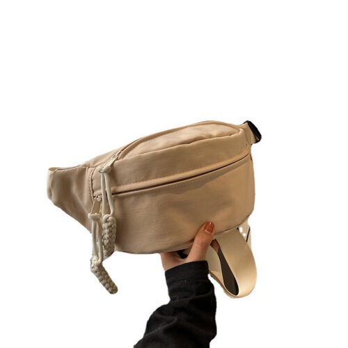 Crossbody chest bag canvas casual bag for women  new trendy summer sports niche versatile ins waist bag