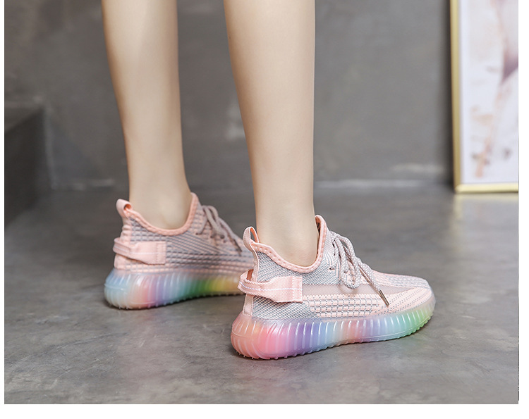 Lace up rainbow sole sneakers NSSC49027