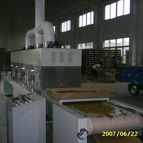 山东烘烤黄粉虫黑水牤隧道式微波烘干设备