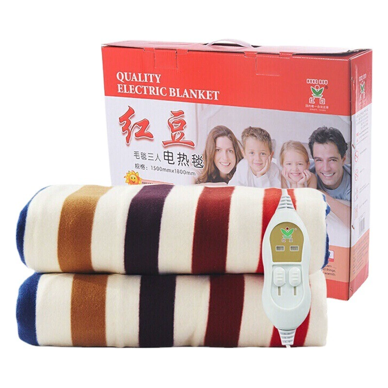 Подлинные товары Электрическое одеяло с красной фасолью Двойное двойное управление Безопасность Терморегуляция Красота Кровать Односпальное студенческое общежитие Электрическое одеяло Матрас