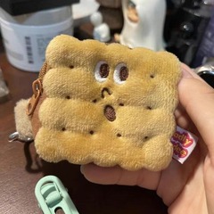新しいビスケット漫画小銭入れぬいぐるみヘッドフォンバッグヘッドフォン保護カバーバッグ装飾キーホルダーペンダント