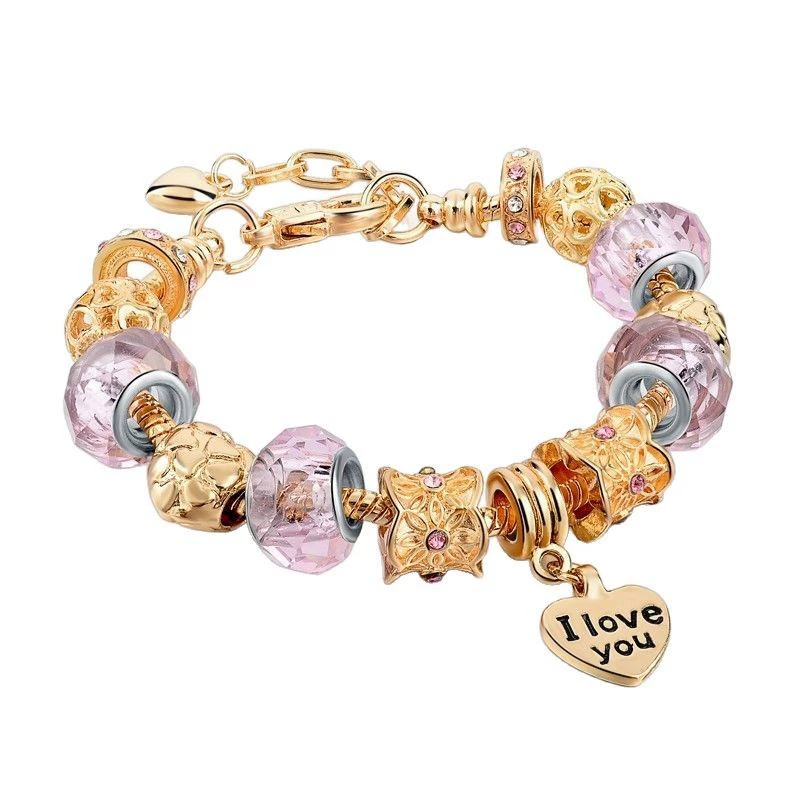 Фуксия кристалл браслет, кулон, Aliexpress, Amazon