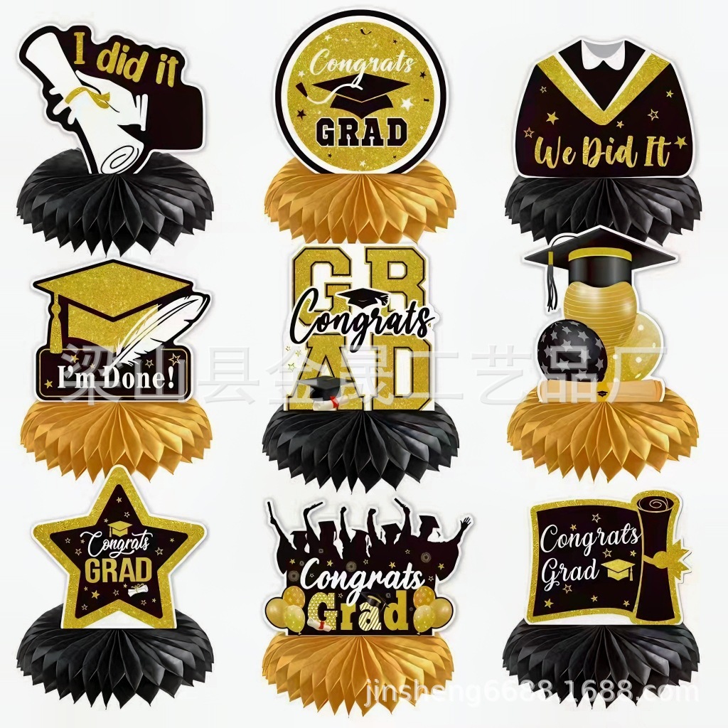 Graduation season honeycomb table decoration decoration festival party desktop decoration supplies graduation season honeycomb base 2
