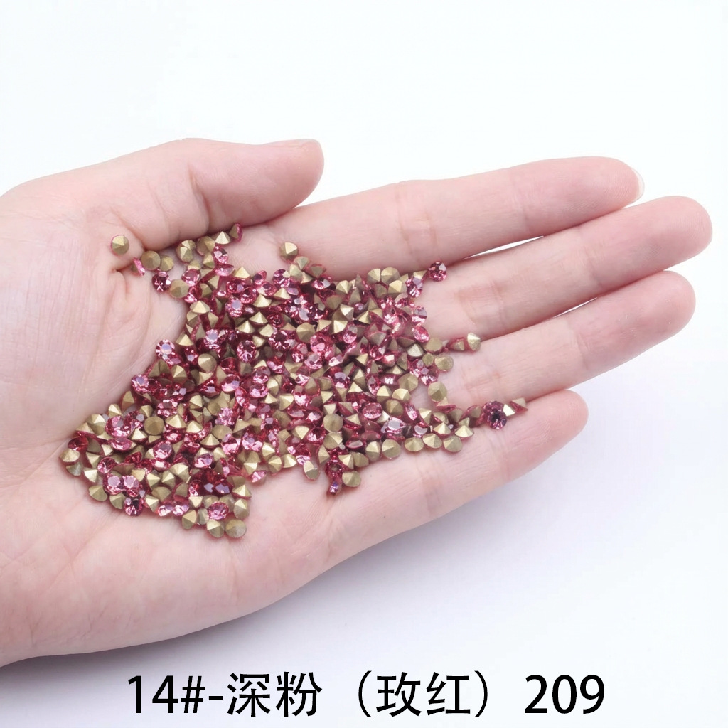 13 # -18 # taladro rojo claro de manicuras taladro montado hecho a mano accesorios de joyería DIY fábrica directa