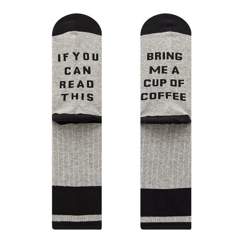 AliExpress Amazon wish new hot IF YOU CAN READ THIS socks European and American socks