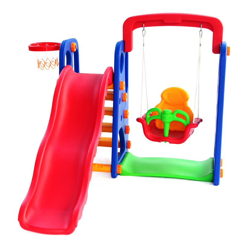 Accesorios de columnas de deslizamiento de plástico para niños viga, asiento de columnas, barra, tornillo, tablero de pie, cesta de fondo
