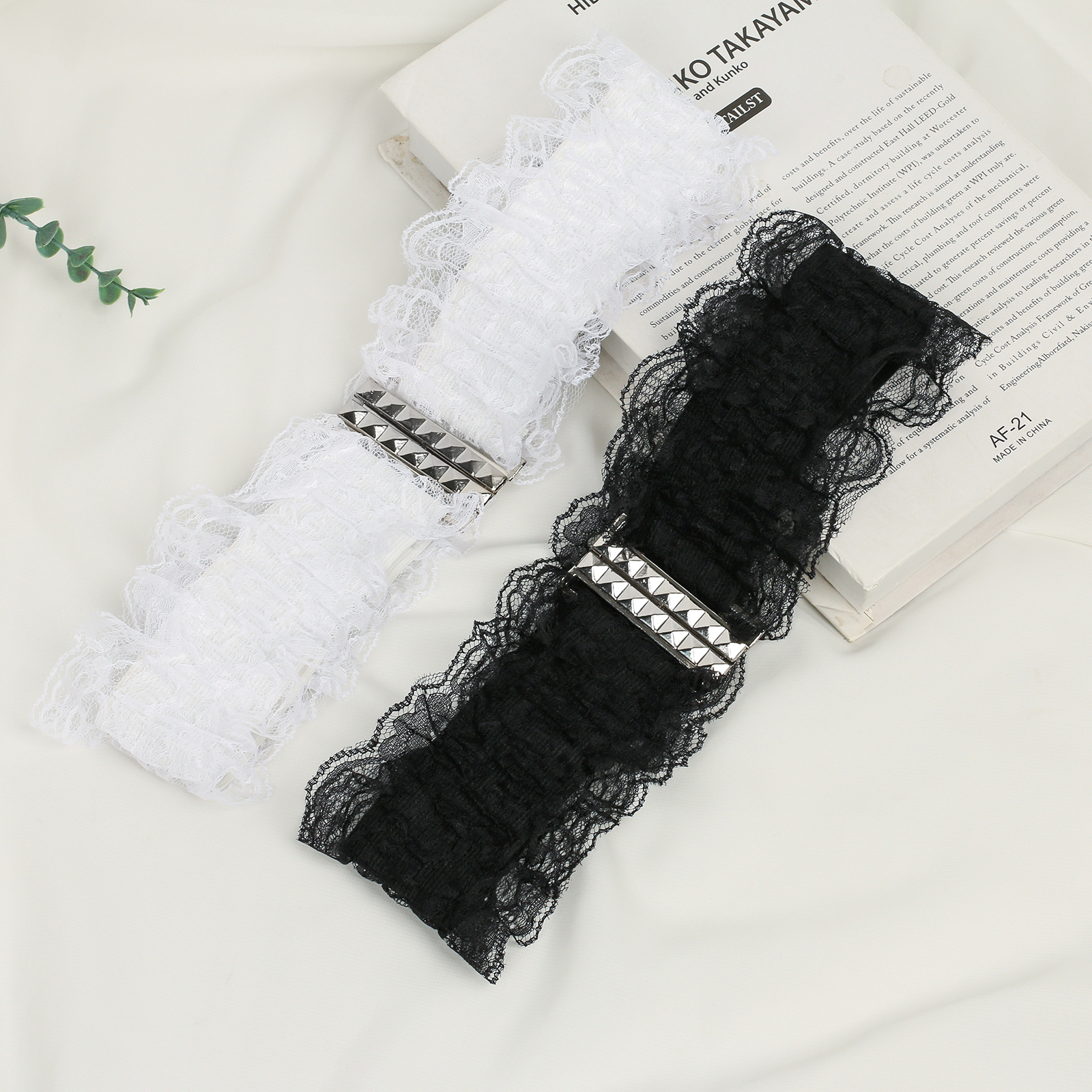 Elastische kanten tailleband voor damesjurk_voghion.com