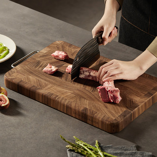 [Grindou c] cutting board solid wood cutting board mortise stitching craft kitchen supplies household cutting board double-sided cutting board