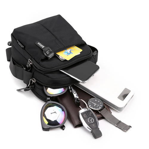 New Men's Small Bag Mini Shoulder Crossbody Casual Outdoor Trendy Bag Couple's Small Crossbody Bag Vertical Model 98904#