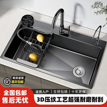 厨房水槽大单槽洗菜盆不锈钢304洗碗槽加厚洗手池源头厂家批发