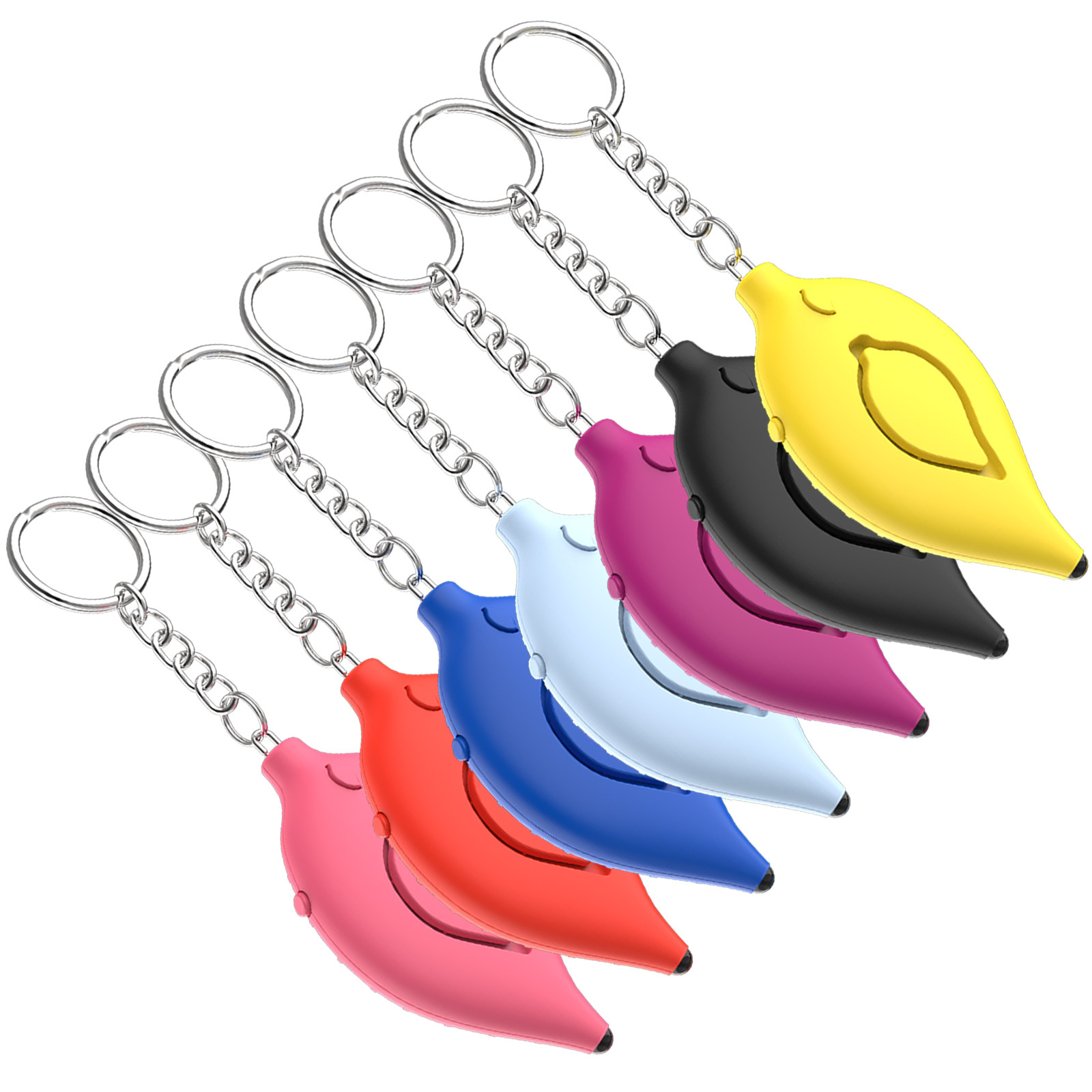 Alarma Personal Forma de Hoja MP-A01 con Luz LED 130 dB para Estudiantes y Adultos Mayores