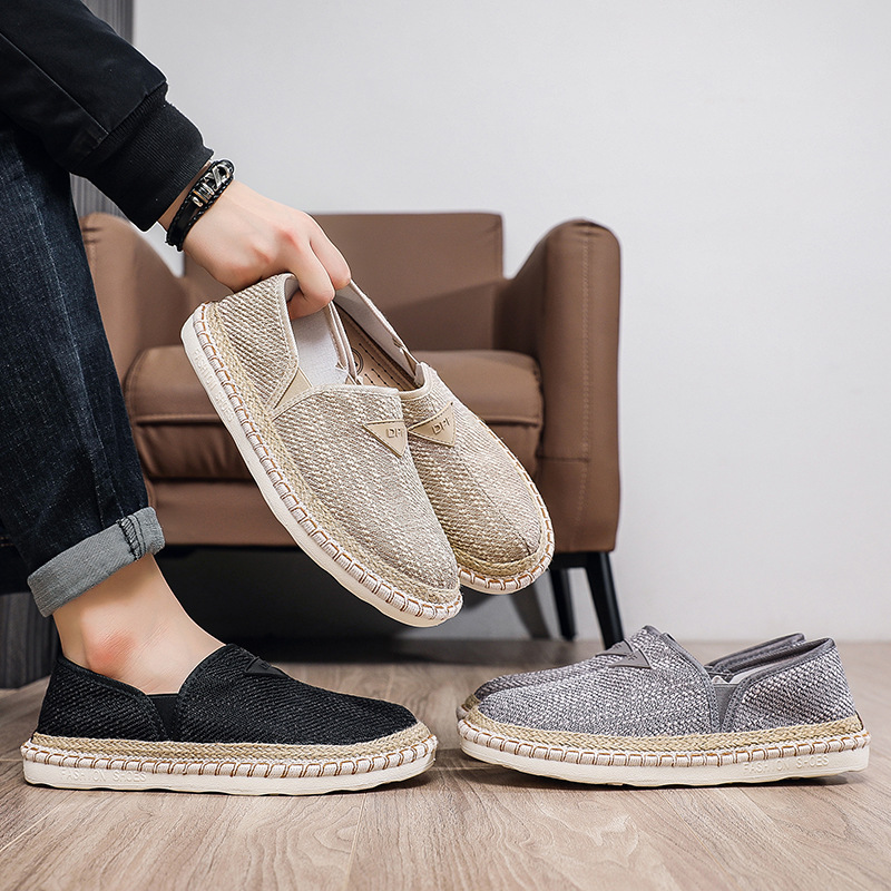 Cross-Border Original Old Beijing Cloth Shoes for Men 2025 Summer New Breathable Slip-On Driving Shoes for Men Casual Fisherman Shoes