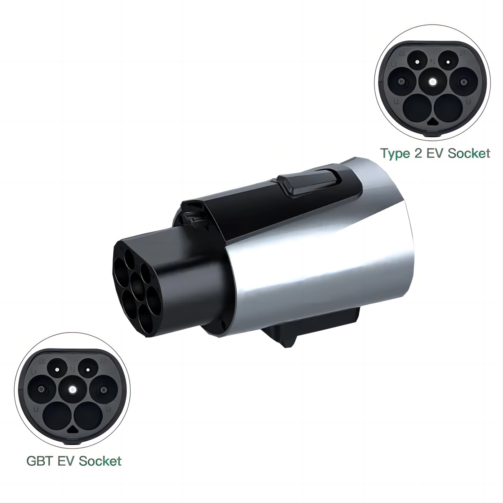 欧标转国标交流转换头TYPE2转GBT充电桩转接头AC慢充32A三相