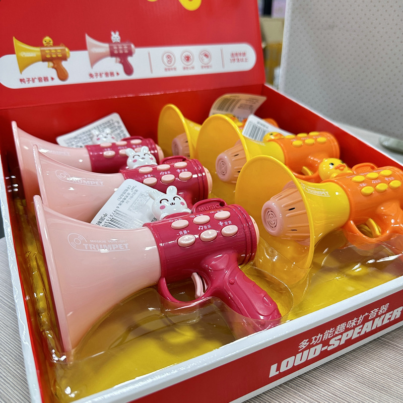 6つの可変音小型スピーカーアンプ、多機能録音、音楽、歌、男の子、女の子、子供用おもちゃ、公園の屋台|undefined