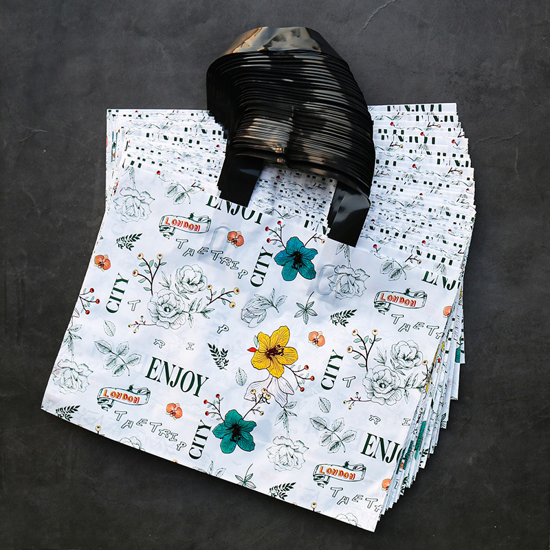 Plastic bag clothing store handbag set logo clothes gift bag made packaging bag set shopping bag wholesale