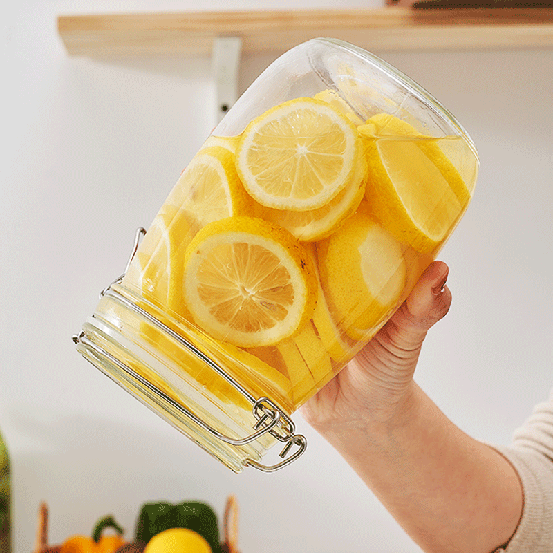 Glass Sealed Jar Latch Food Storage Lid Household Pickling Vinegar Honey Bottle Plum Liqueur Bottle Best Selling