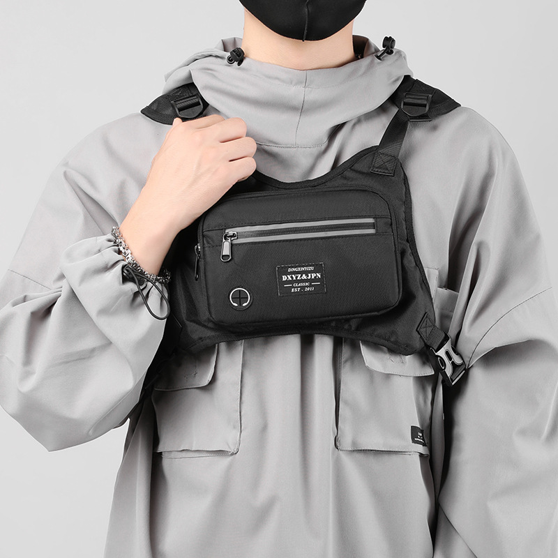 Taktisk charterflygväst Casual Personlig trendig axel bröstväska för män Arbetsryggsäck_voghion.com
