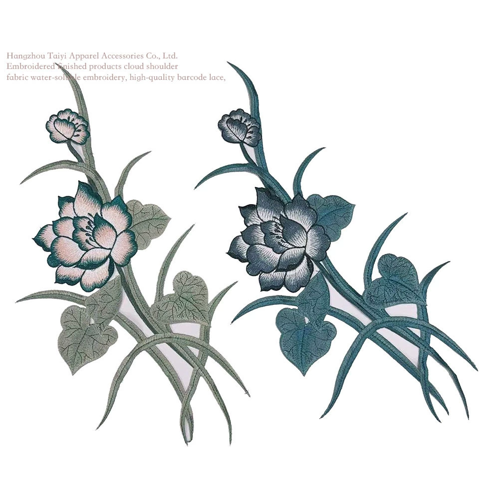 Многоцветная цветочная трава легкая ткань без клея для ручного шитья