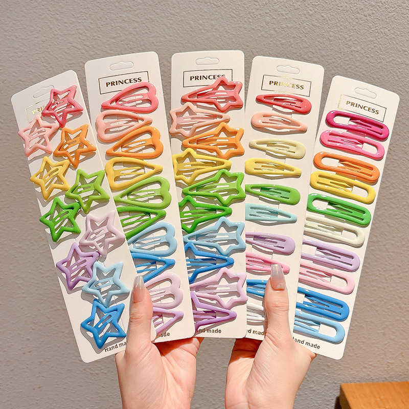 2024 nuevo clip BB de color lindo clip de cabello de boca de pato chica lateral clip de frange para niños tocado tarjeta de cabello rotura